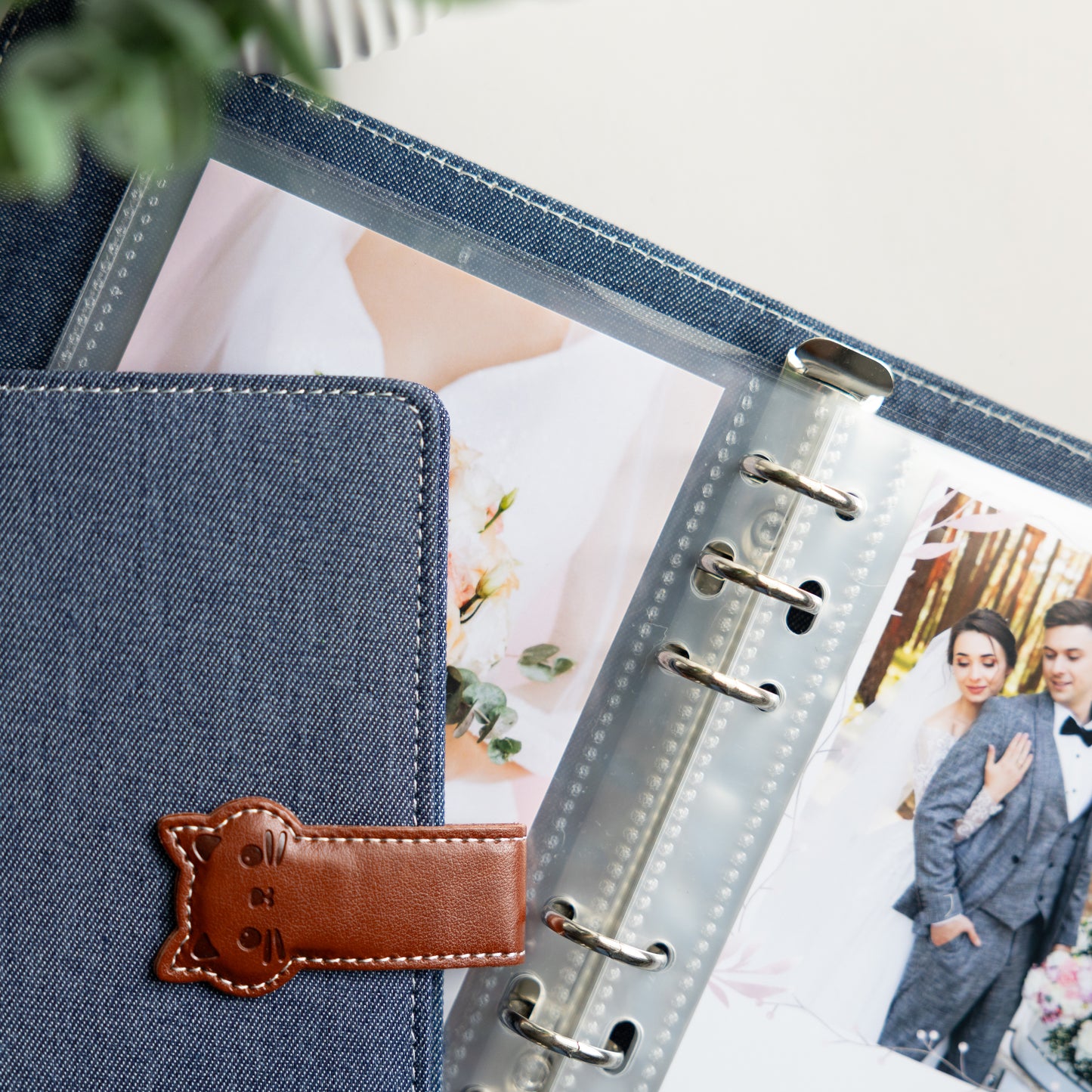 DENIM 6 Ring Binder 4x6 Photo Album