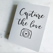  Photo Booth Photo Album - For Wedding or Party- Holds 120 Photobooth 2x6 Photo Strips - Slide In -  CAPTURE THE LOVE