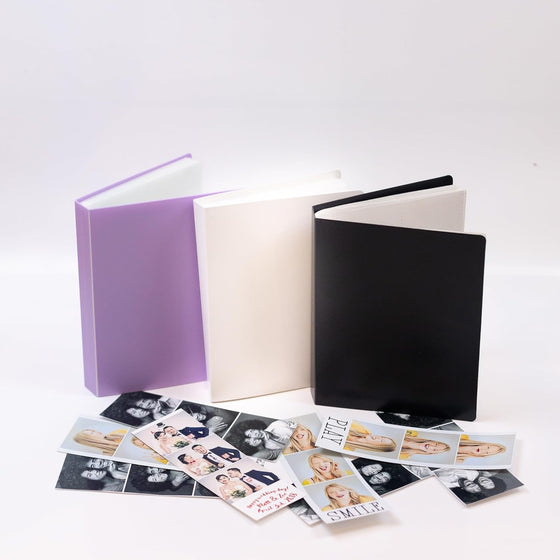 Photo Booth Photo Album - For Wedding or Party- Holds 120 Photobooth 2x6 Photo Strips - Slide In - LAVENDER