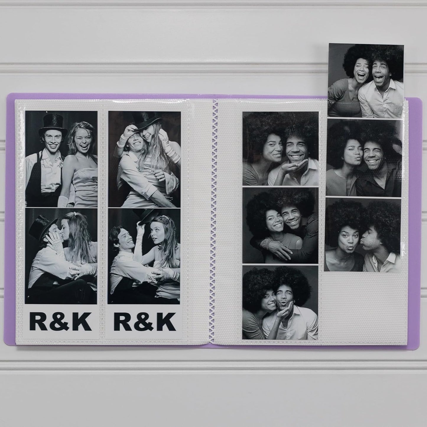 Photo Booth Photo Album - For Wedding or Party- Holds 120 Photobooth 2x6 Photo Strips - Slide In - LAVENDER