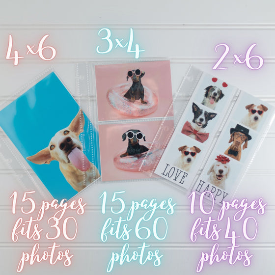 Create Your Own Discbound Photo Album For 2x6 Photo Booth Photos, 3x4 Pictures, 4x6 Prints - Mix And Combine!- PEACH COVER