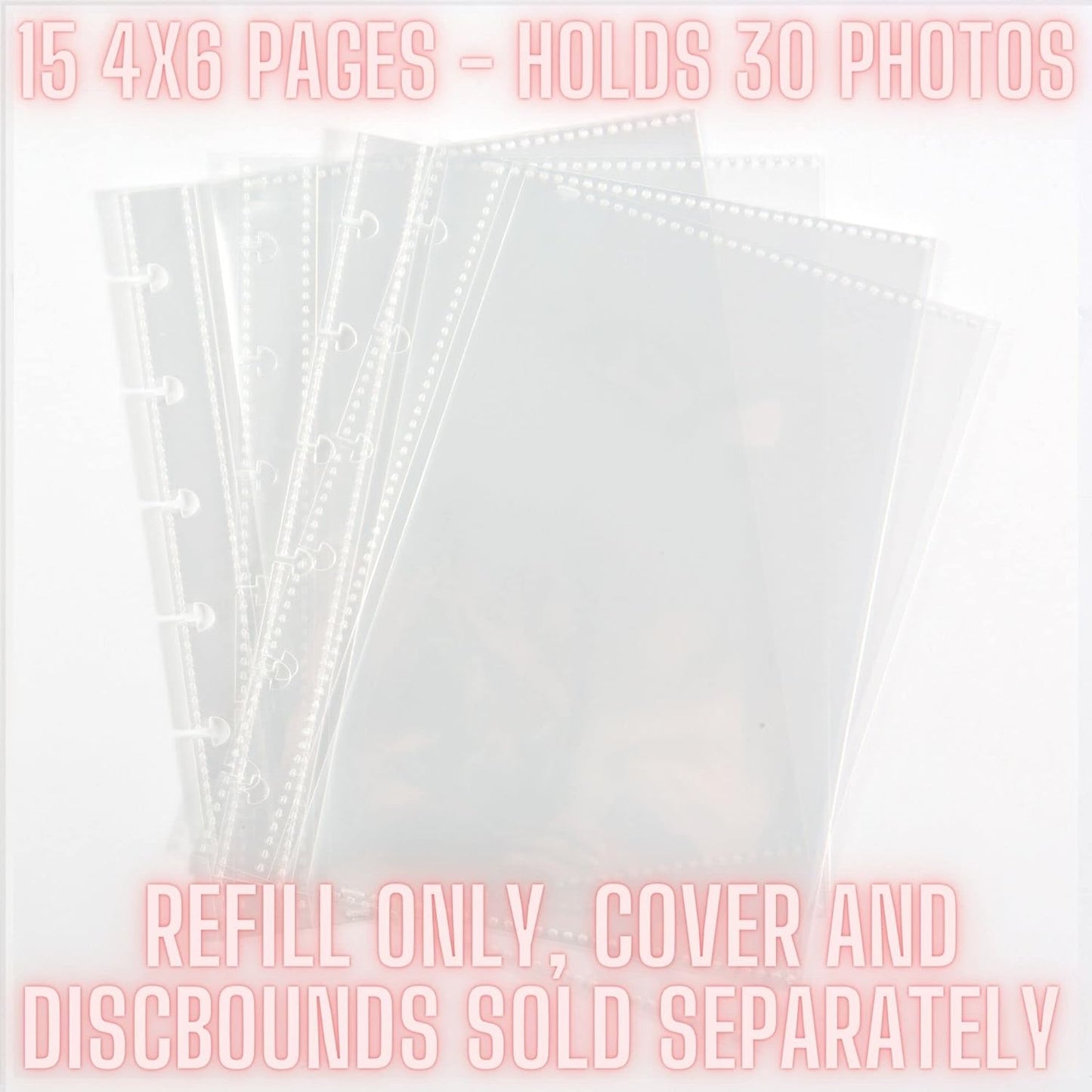 Discbound Photo Album - ADDITIONAL 4X6 PAGES