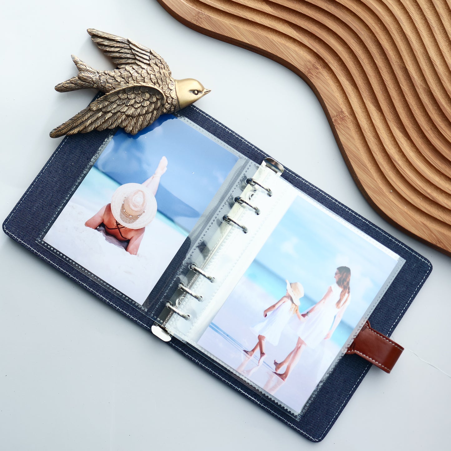 6 Ring Binder 4x6 Photo Album - DENIM