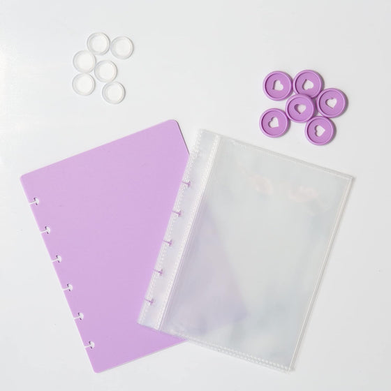 Create Your Own Discbound Photo Album For 2x6 Photo Booth Photos, 3x4 Pictures, 4x6 Prints - Mix And Combine!- PURPLE COVER