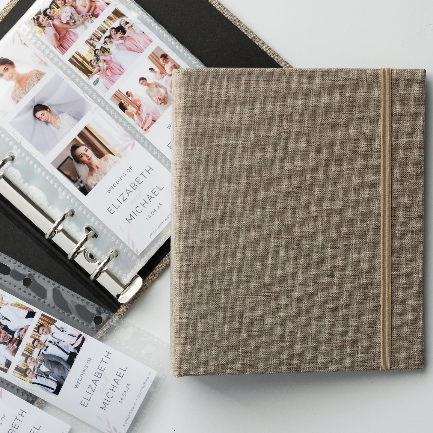 6 RING 2x6 Hard Cover Linen Photo Booth Album