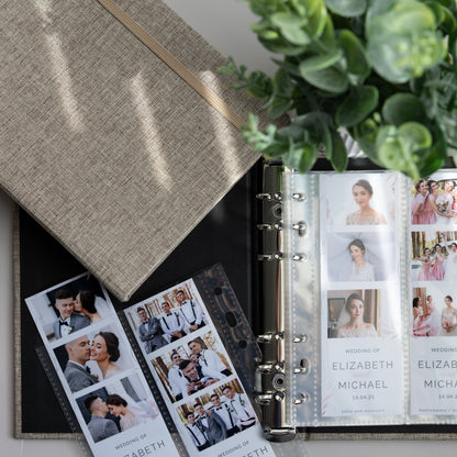 6 RING 2x6 Hard Cover Linen Photo Booth Album