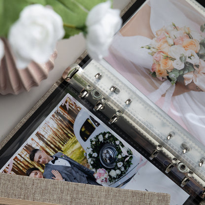 6 RING 2x6 Hard Cover Linen Photo Booth Album