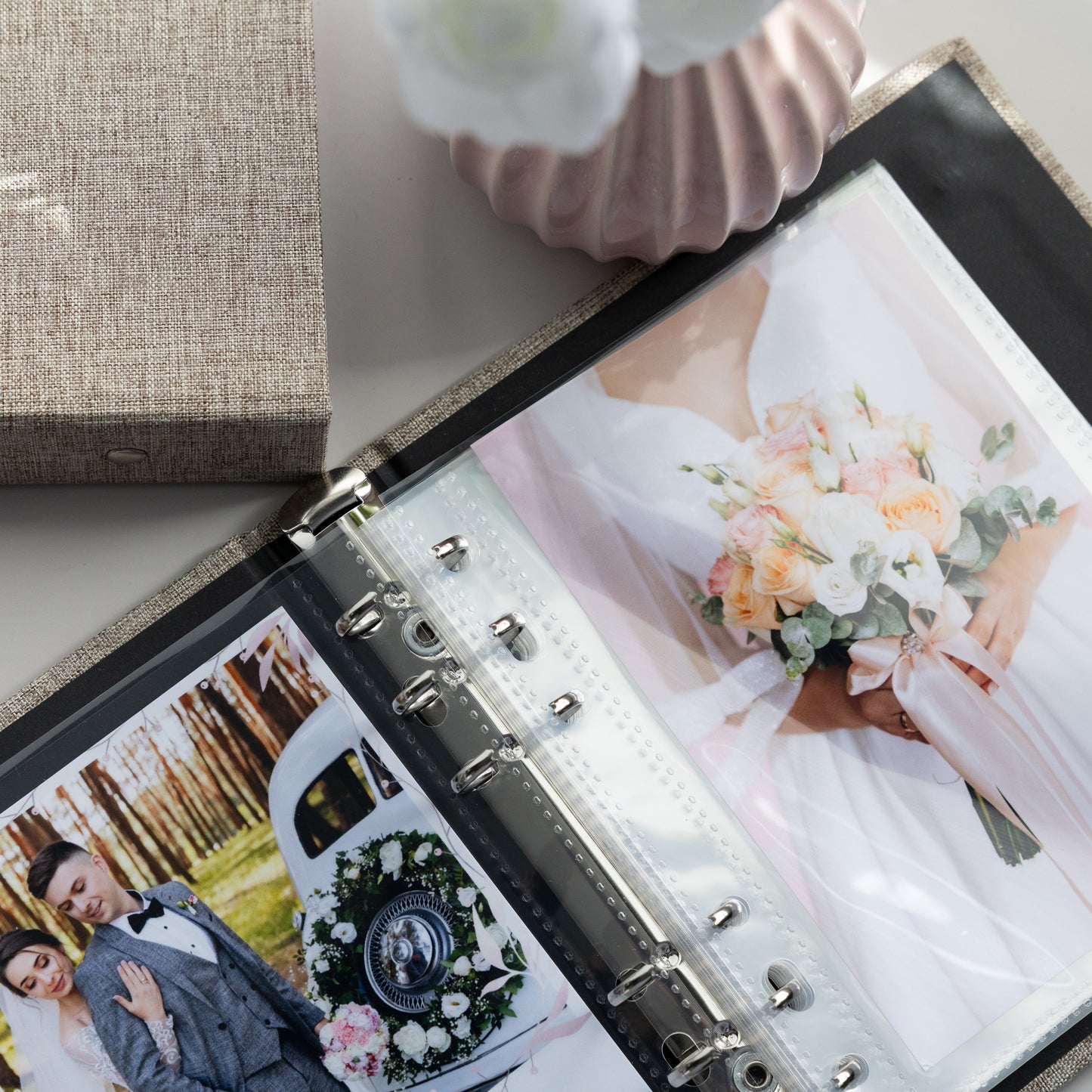 6 RING 2x6 Hard Cover Linen Photo Booth Album