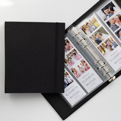 6 RING 2x6 Hard Cover Linen Photo Booth Album