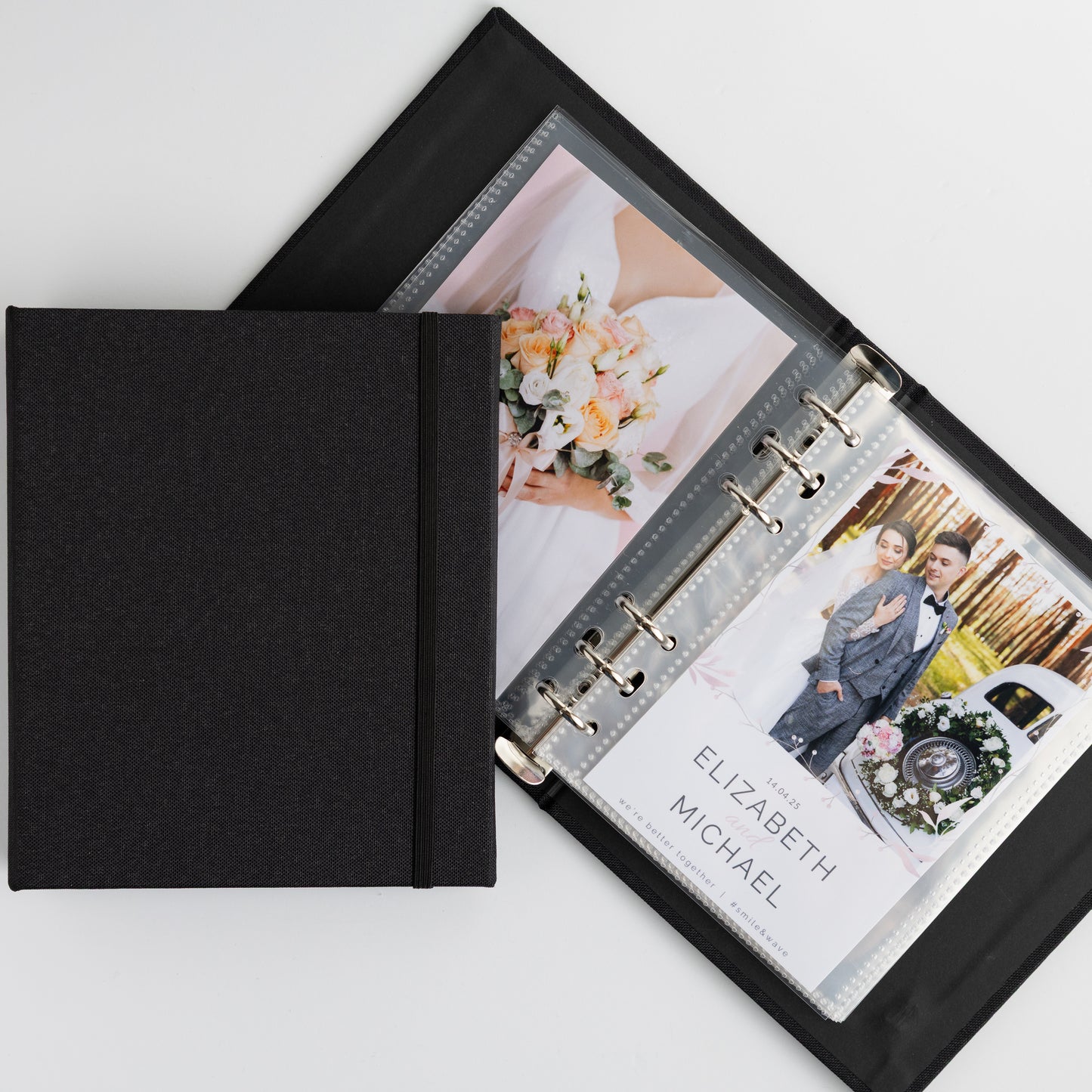 6 RING 2x6 Hard Cover Linen Photo Booth Album