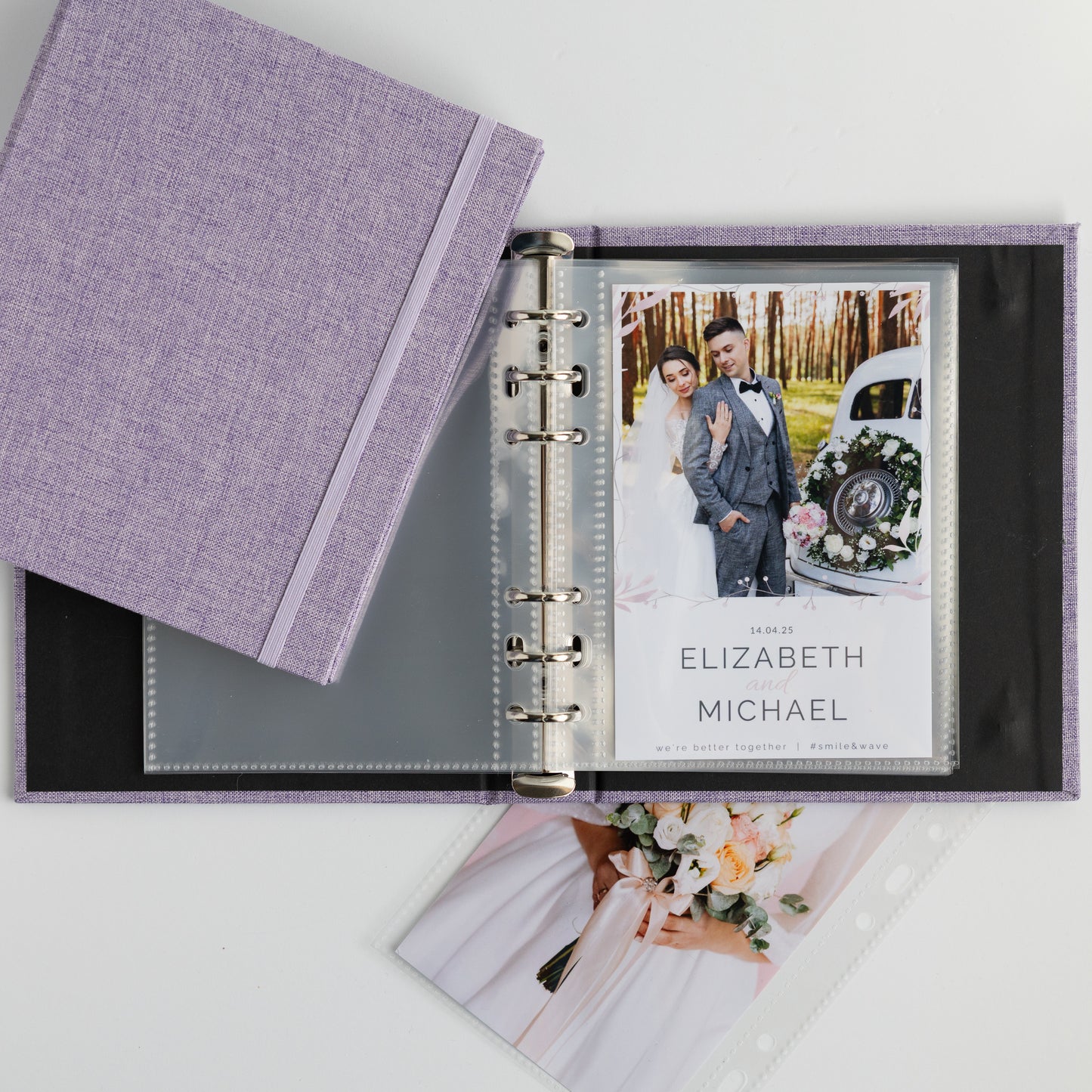 6 RING 2x6 Hard Cover Linen Photo Booth Album