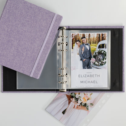 6 RING 2x6 Hard Cover Linen Photo Booth Album