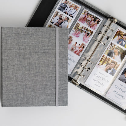 6 RING 2x6 Hard Cover Linen Photo Booth Album