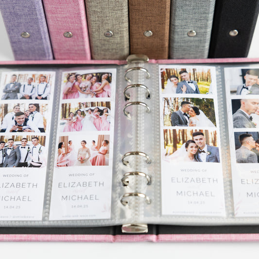 6 RING 2x6 Hard Cover Linen Photo Booth Album