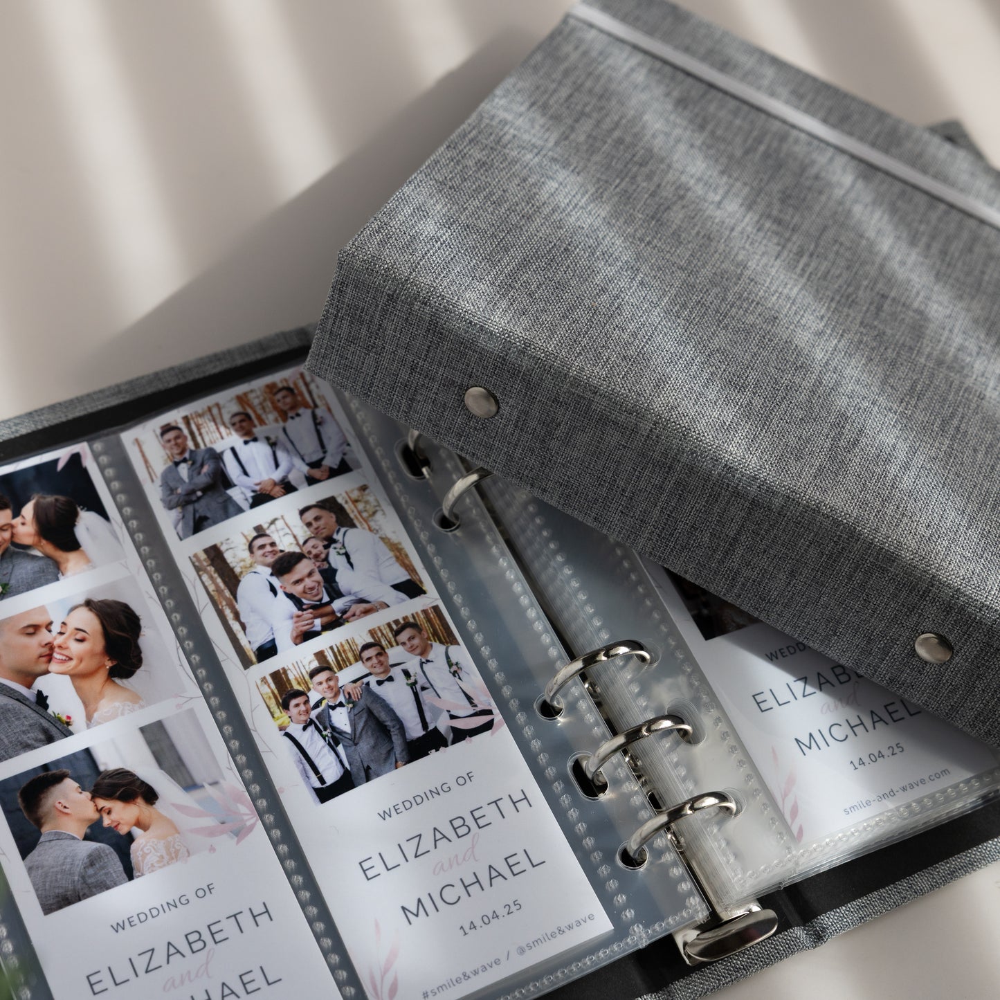 6 RING 2x6 Hard Cover Linen Photo Booth Album