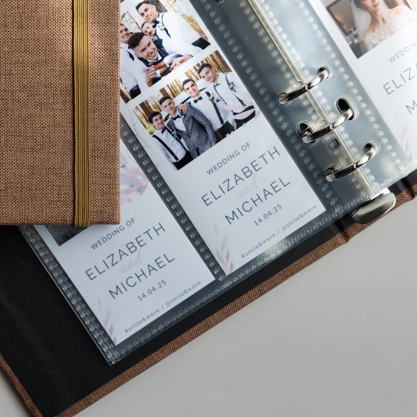 6 RING 2x6 Hard Cover Linen Photo Booth Album