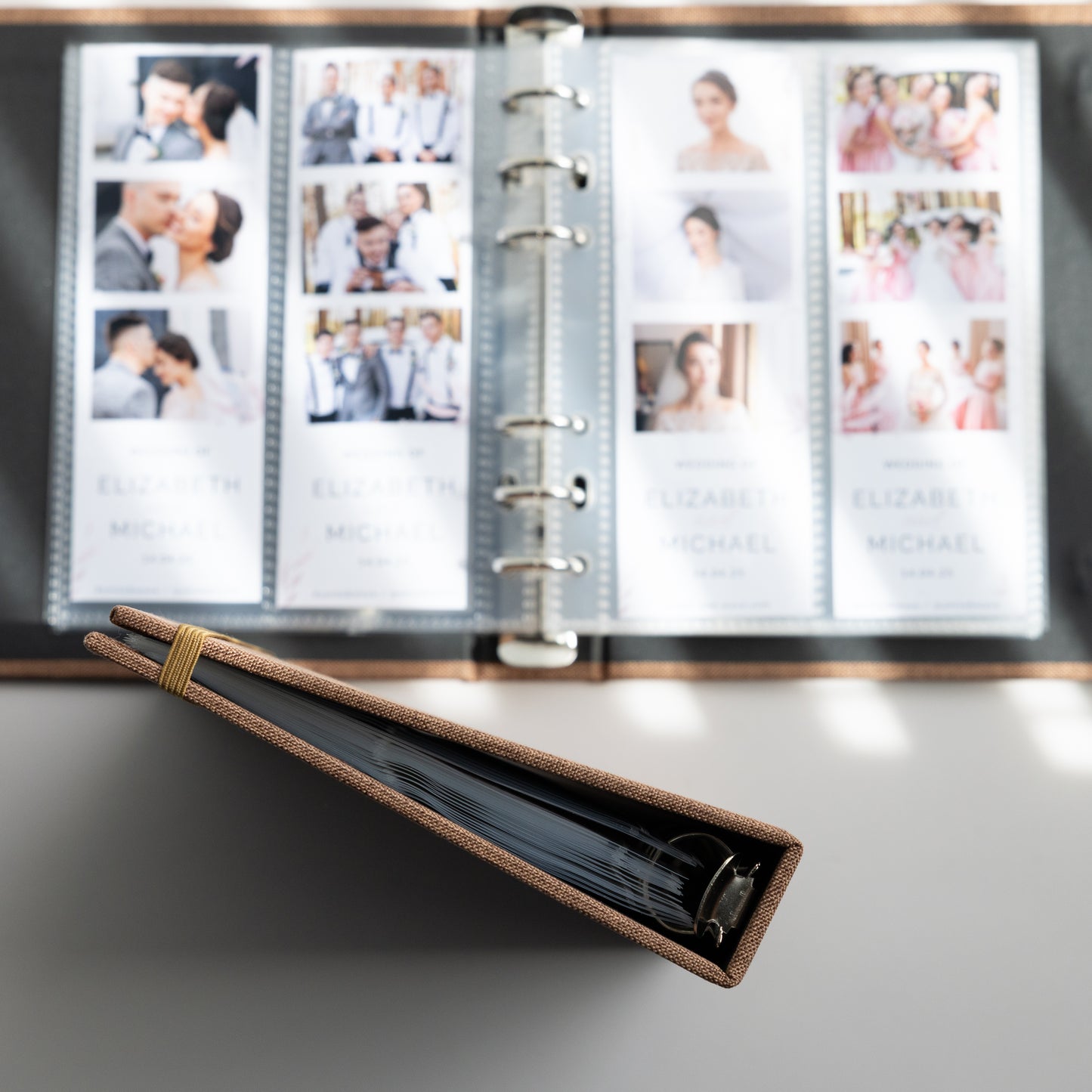 6 RING 2x6 Hard Cover Linen Photo Booth Album