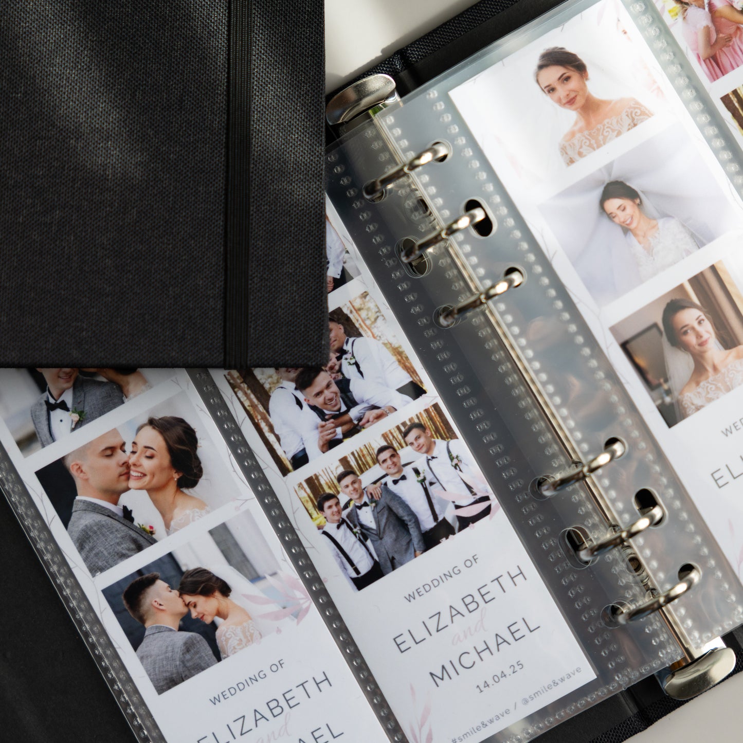 6 RING 2x6 Hard Cover Linen Photo Booth Album