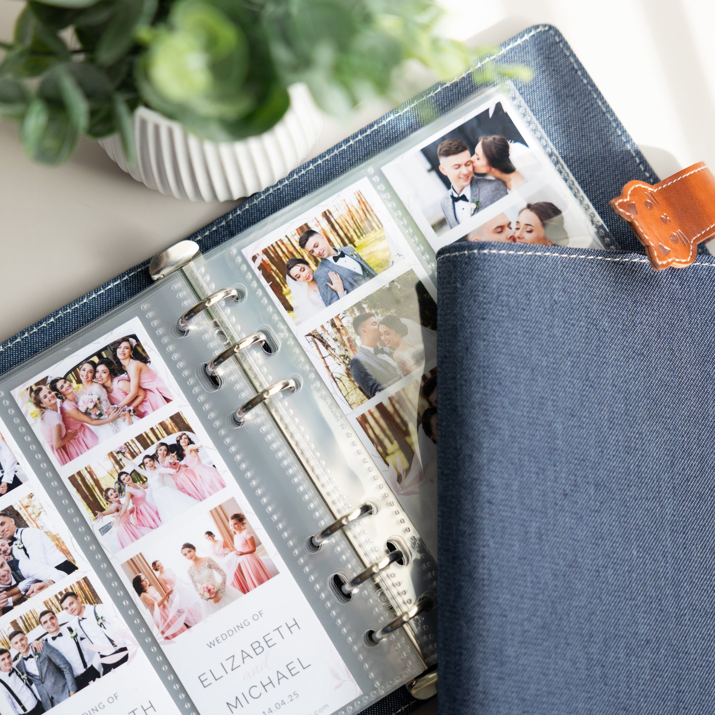 DENIM 6 Ring Binder 2x6 Photo Booth Album
