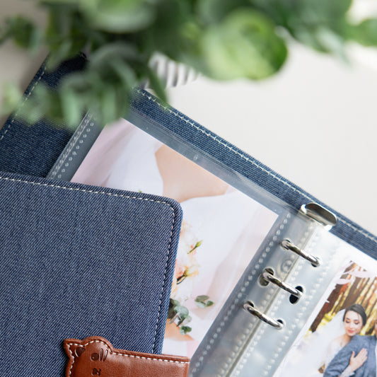 DENIM 6 Ring Binder 4x6 Photo Album