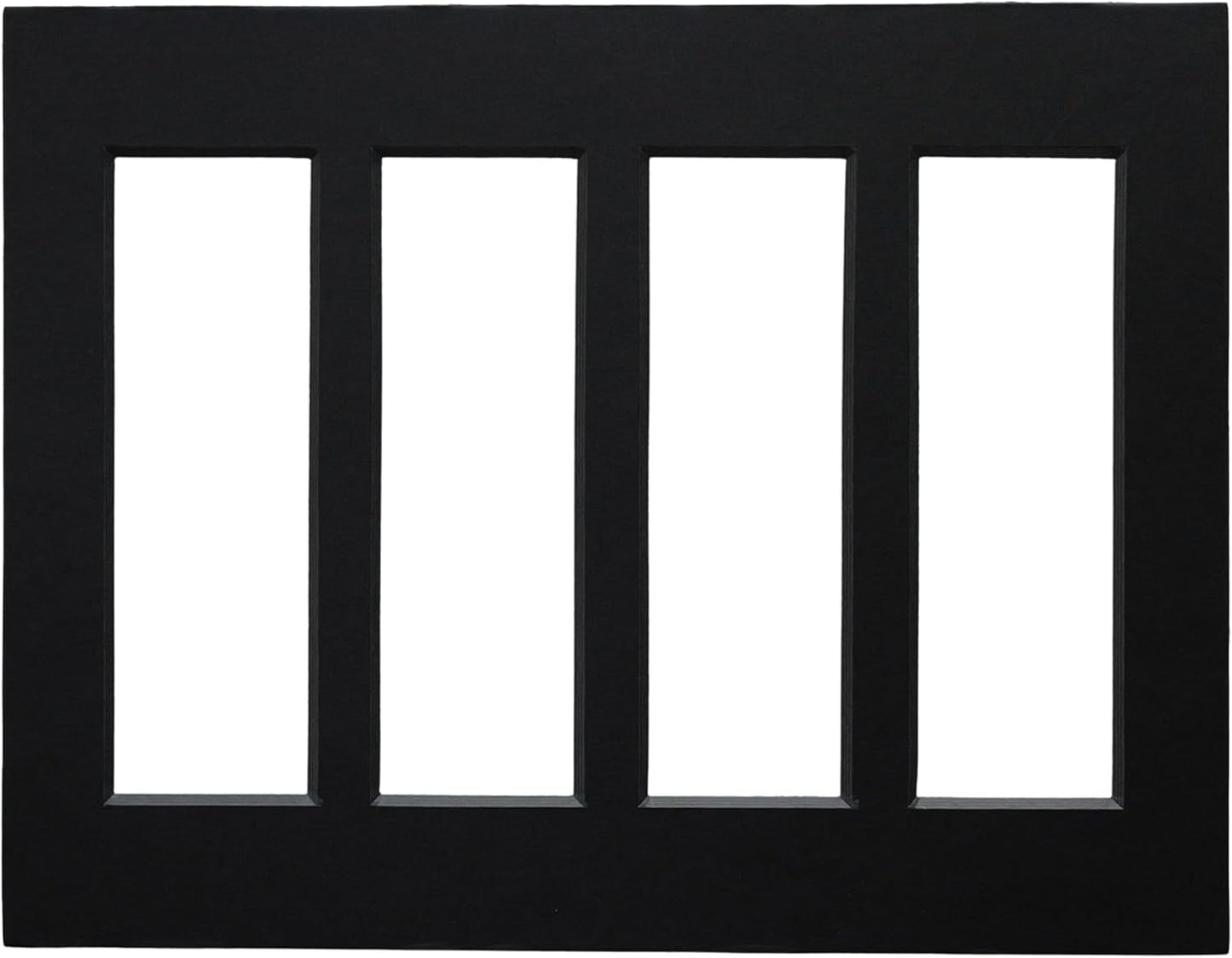 2X6 PHOTO FRAME MATS - FITS 4 PHOTO STRIPS -SIZE 8.5x11 - DIY Cut to Fit 8x10, 5x7 Photo Picture Frame  | Set of 2 | BY S+W STUDIO