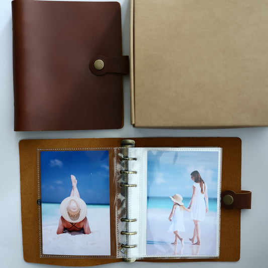 6 Ring Binder 4x6 PhotoBooth Album - LEATHER