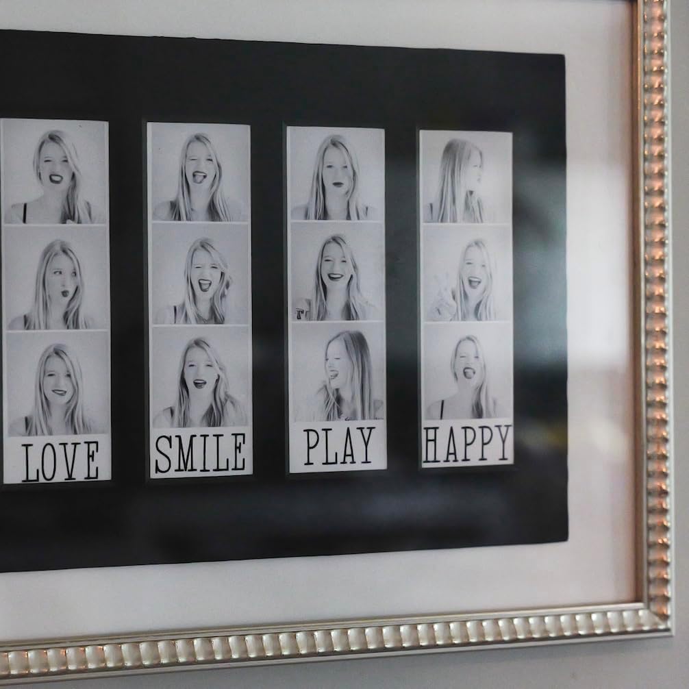 2X6 PHOTO FRAME MATS - FITS 4 PHOTO STRIPS -SIZE 8.5x11 - DIY Cut to Fit 8x10, 5x7 Photo Picture Frame  | Set of 2 | BY S+W STUDIO