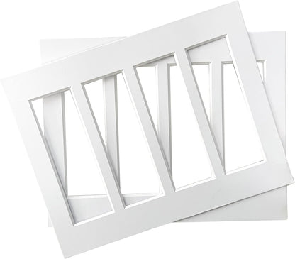 2X6 PHOTO FRAME MATS - FITS 4 PHOTO STRIPS -SIZE 8.5x11 - DIY Cut to Fit 8x10, 5x7 Photo Picture Frame  | Set of 2 | BY S+W STUDIO