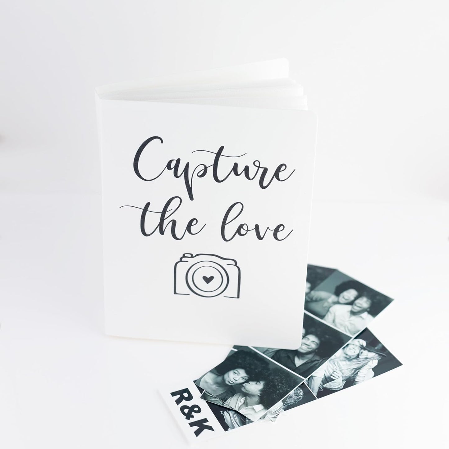*Photo Booth Photo Album - For Wedding or Party- Holds 120 Photobooth 2x6 Photo Strips - Slide In (WITH TEXT)