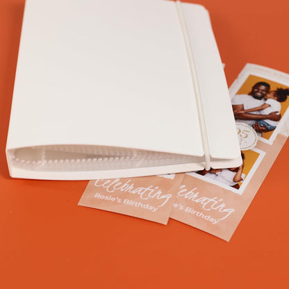 Photo Booth Photo Album - For Wedding or Party- Holds 120 Photobooth 2x6 Photo Strips - Slide In - WITH BAND