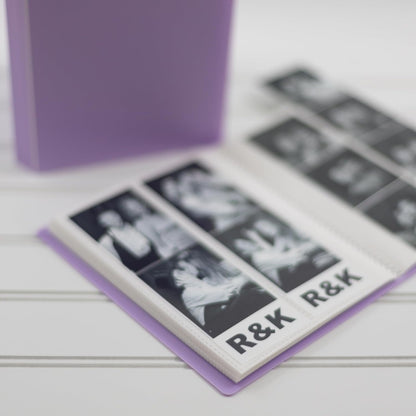 Photo Booth Photo Album - For Wedding or Party- Holds 120 Photobooth 2x6 Photo Strips - Slide In - LAVENDER