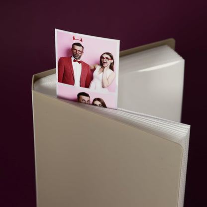 *Photo Plastic Booth Photo Album - For Wedding or Party- Holds 120 Photobooth 2x6 Photo Strips - Slide In