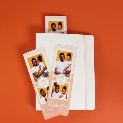 Photo Booth Photo Album - For Wedding or Party- Holds 120 Photobooth 2x6 Photo Strips - Slide In - WITH BAND