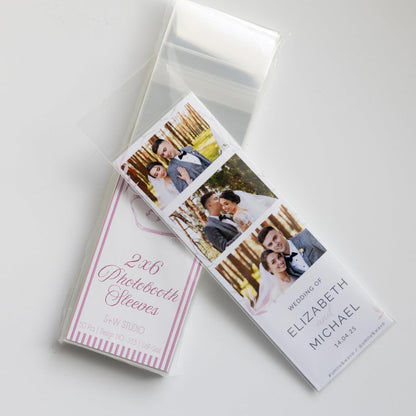 2x6 Self-Seal Picture Sleeves, Photobooth Picture Protector Bags, for Photo Strips, Bookmarks, Tickets and Other Memorabilia - SET OF 50