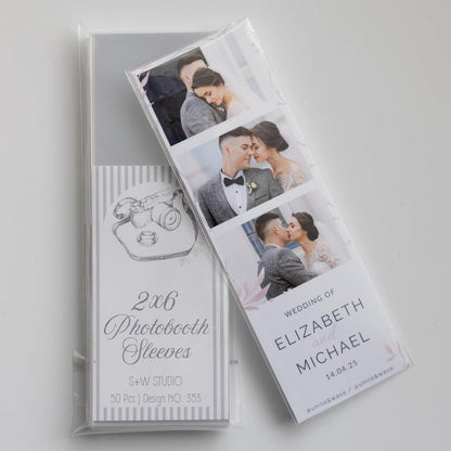 2x6 Picture Sleeves, Photobooth Picture Protector Bags, for Photo Strips, Bookmarks, Tickets and Other Memorabilia - SET OF 50