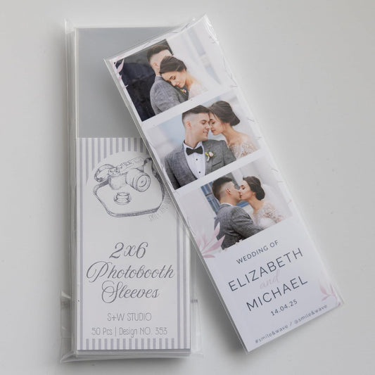 2x6 Picture Sleeves, Photobooth Picture Protector Bags, for Photo Strips, Bookmarks, Tickets and Other Memorabilia - SET OF 50
