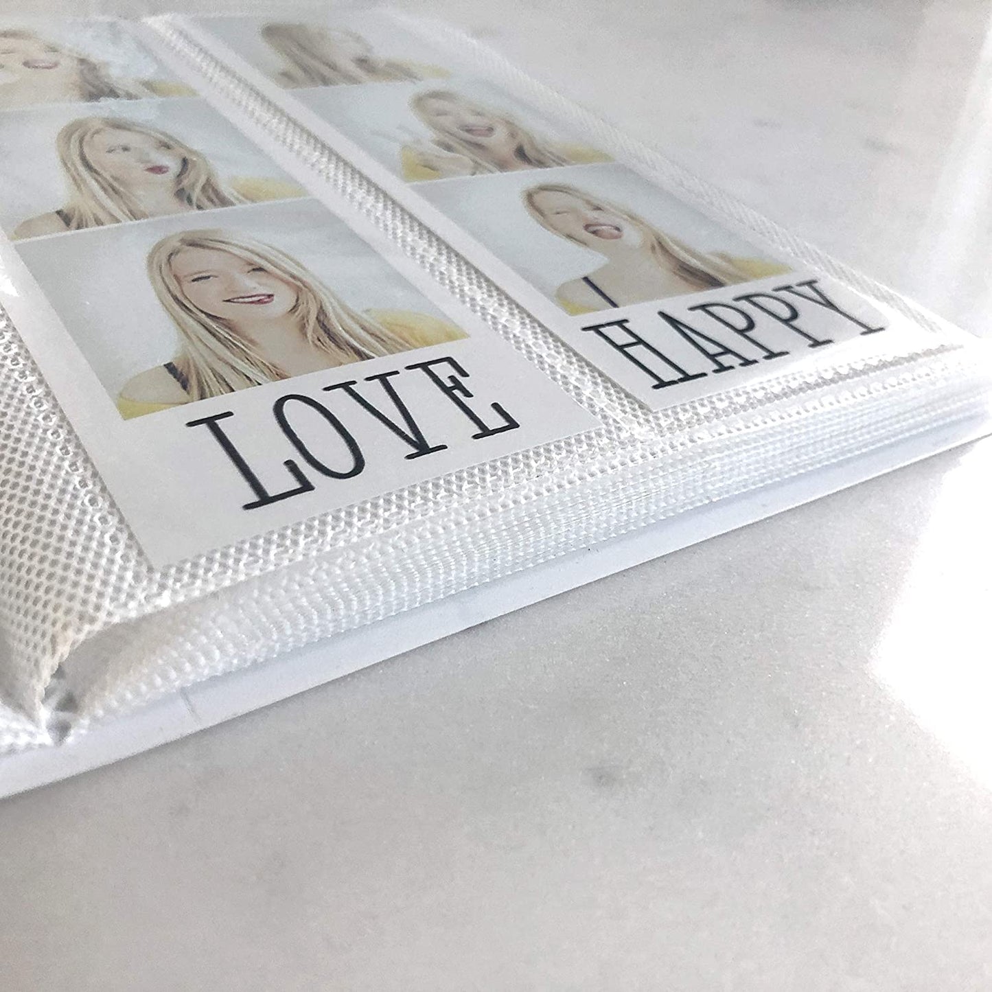 Photo Booth Photo Album - For Wedding or Party- Holds 120 Photobooth 2x6 Photo Strips - Slide In - DAVID STAR