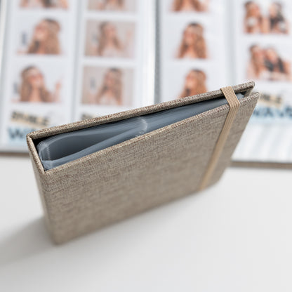 2x6 Hard Cover Linen Photo Booth Album FITS 80 PHOTOS
