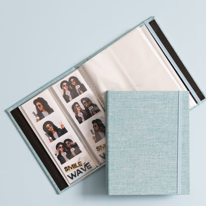 2x6 Hard Cover Linen Photo Booth Album FITS 80 PHOTOS