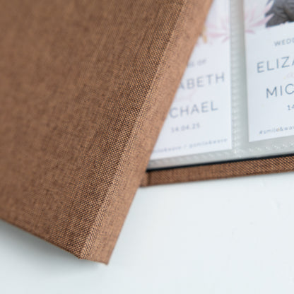 2x6 Hard Cover Linen Photo Booth Album FITS 80 PHOTOS