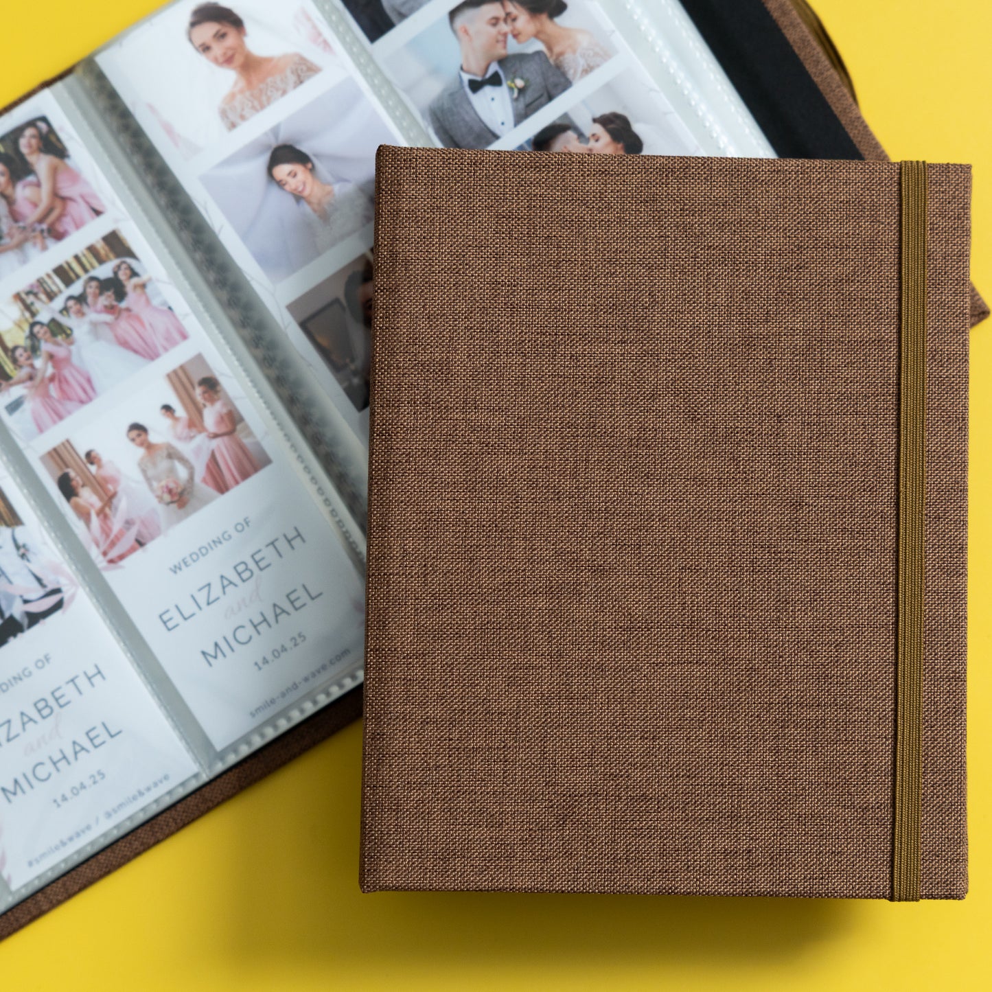 2x6 Hard Cover Linen Photo Booth Album FITS 80 PHOTOS