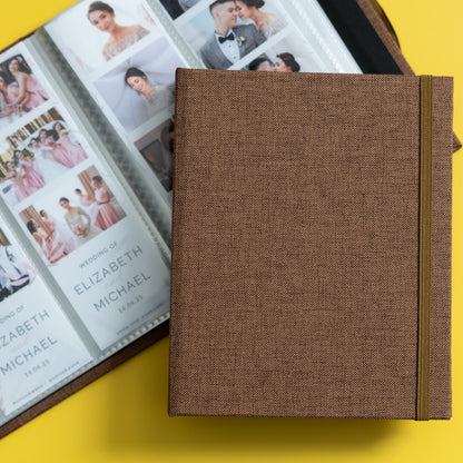 2x6 Hard Cover Linen Photo Booth Album FITS 80 PHOTOS