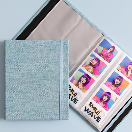 2x6 Hard Cover Linen Photo Booth Album FITS 80 PHOTOS