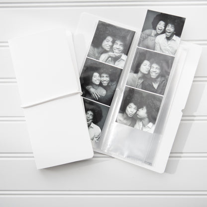 Narrow Album - PACK OF 5- Photo Booth Photo Album For Photobooth Strips - Party Or Wedding Favors - 20 Clear Sleeves - Fits 40 Slide In Photos